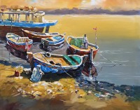 Farrukh Naseem, 24 x 30 Inch, Acrylic on Canvas, Seascape Painting,AC-FN-113